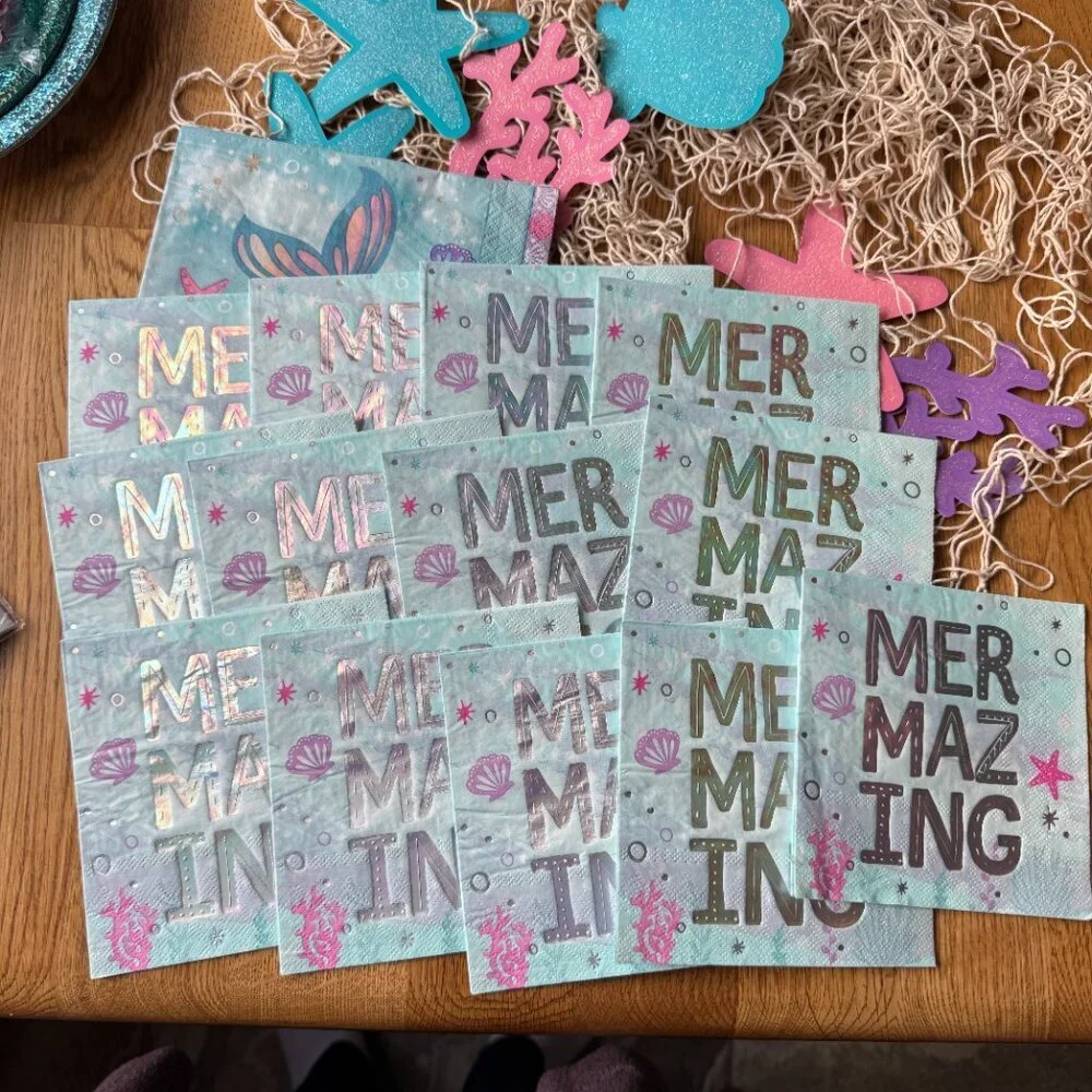 Mermaid Birthday Party Supply Lot